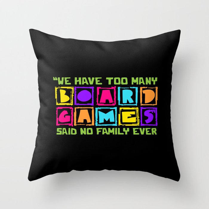 Board Game Lover Throw Pillow