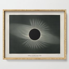 Total solar eclipse by Étienne Léopold Trouvelot Serving Tray