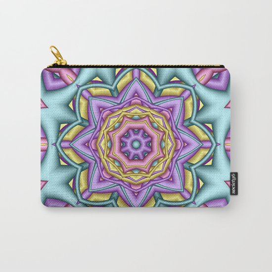 Pastel floral fantasy kaleidoscope Carry-All Pouch