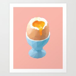 Boiled Egg Polygon Art Art Print