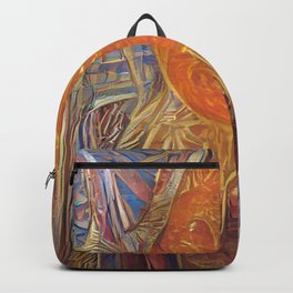Sun Backpack | Nerve, Design, Goldcolored, Abstract, Illustration, Livingorganism, Bloodvessel, Graphicdesign, Art, Religion 