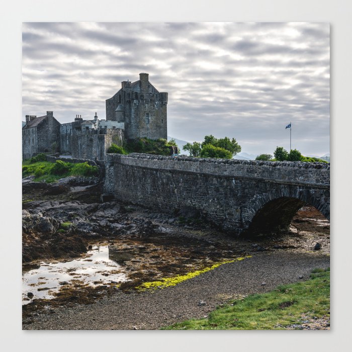 Great Britain Photography - Bridge Leading To Eilean Donan Castle Canvas Print