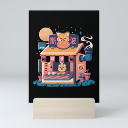 Shiba Hut - Kawaii Pizza Cute Dog Gift Mini Art Print