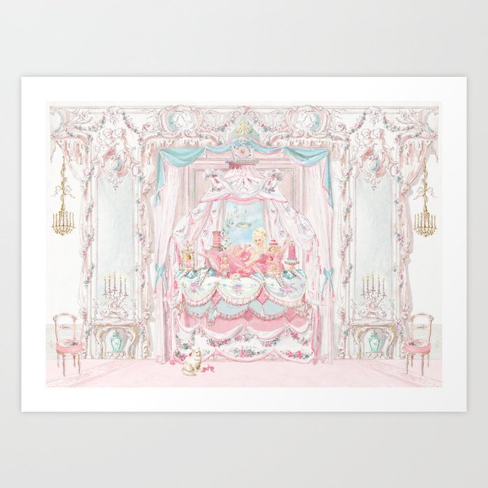 Marie Antoinette and the Cake Crumb and the Pea Art Print