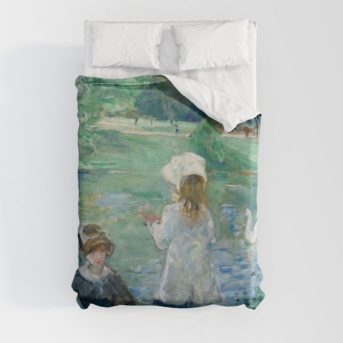 Berthe Morisot - Beside a Lake Duvet Cover