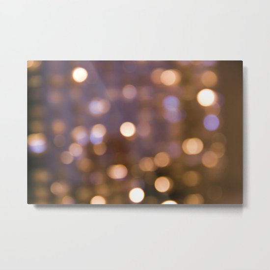 Bokeh Rain Metal Print