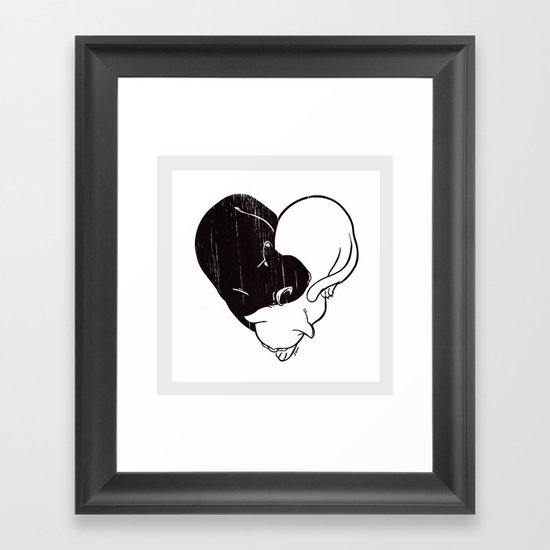 Cat Love Framed Art Print