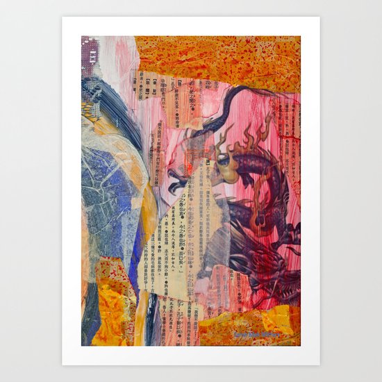 Collage Love - Zhong Long Art Print