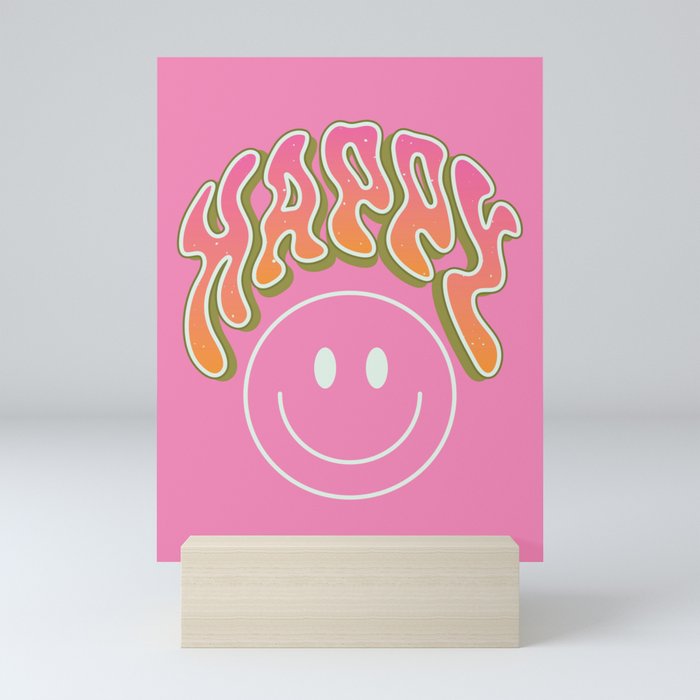 Happy Smiley Face Mini Art Print