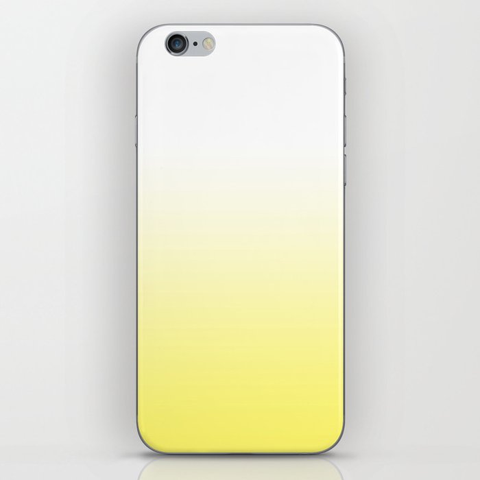 yellow and white ombre iPhone Skin