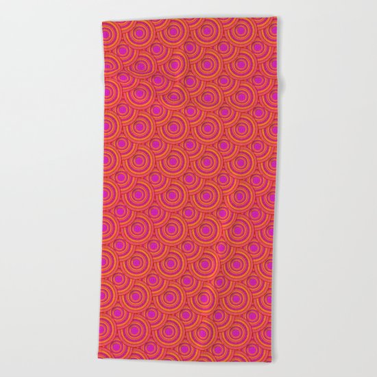 Tropical Parasols Pattern Beach Towel
