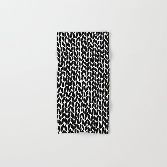 Hand Knitted Black S Hand & Bath Towel