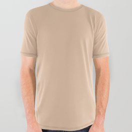 Dusty Pastel Peach Solid Color Pairs Pantone Apricot Illusion 14-1120 TCX - Shades of Orange Hues All Over Graphic Tee