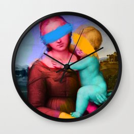 Raphael Classical Painting Remix Pop Art Wall Clock