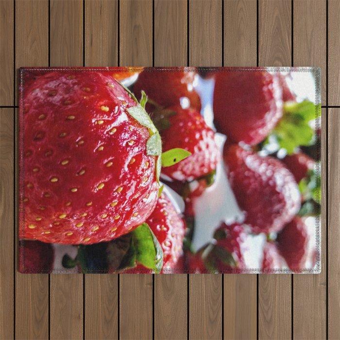 Strawberries Outdoor Rug