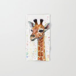 Giraffe Baby Watercolor Hand & Bath Towel