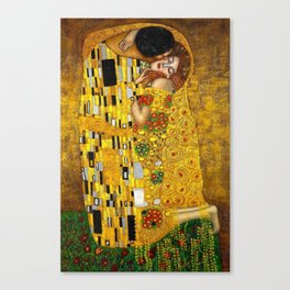The Kiss Painting Gustav Klimt Canvas Print