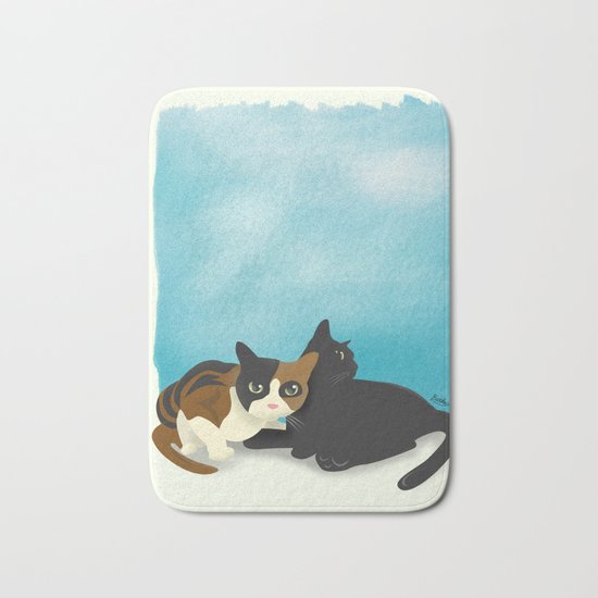 Two cats Bath Mat
