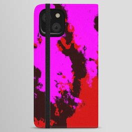 Ichisayo - Abstract Colorful Pink Red Camouflage Tie-Dye Style Pattern iPhone Wallet Case