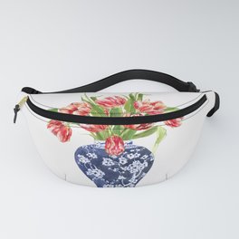 Tulips in Chinese Vase Fanny Pack