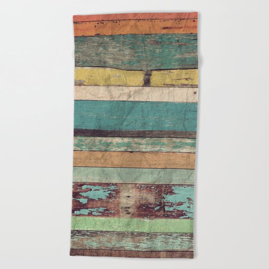 Wooden Vintage Beach Towel