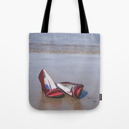 Red High-Heeled Shoes Tote Bag
