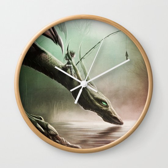 Fishing On The Drinking Dragon Wall Clock
