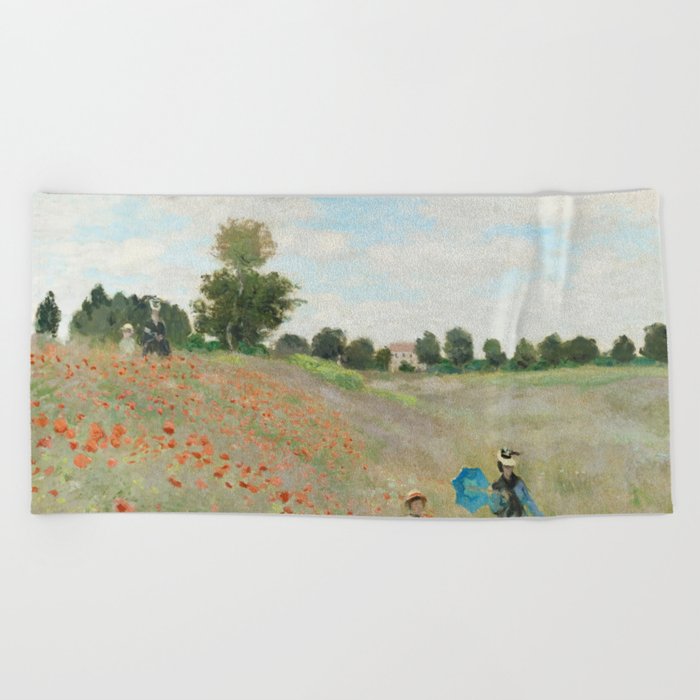  The Poppy Field Near Argenteuil Beach Towel