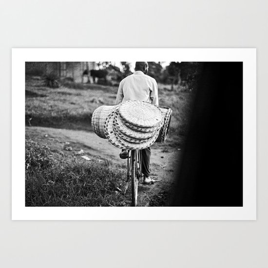 headed to market::uganda Art Print