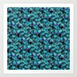 Isis Blue Feather Pattern Art Print