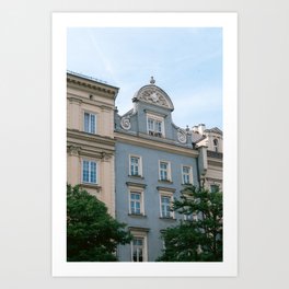 Blue Pastel House Krakow Poland | Travel Photography Art Print Art Print