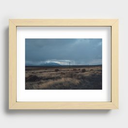Sun fading across the fields Recessed Framed Print