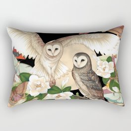 Owls + Moths Rectangular Pillow