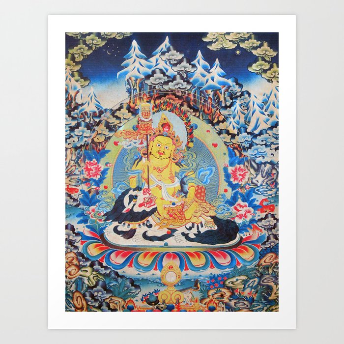 Vaishravana, Guardian of Buddhism and Protector of Riches Art Print