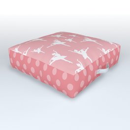 Pink and white Ballerina Outdoor Floor Cushion