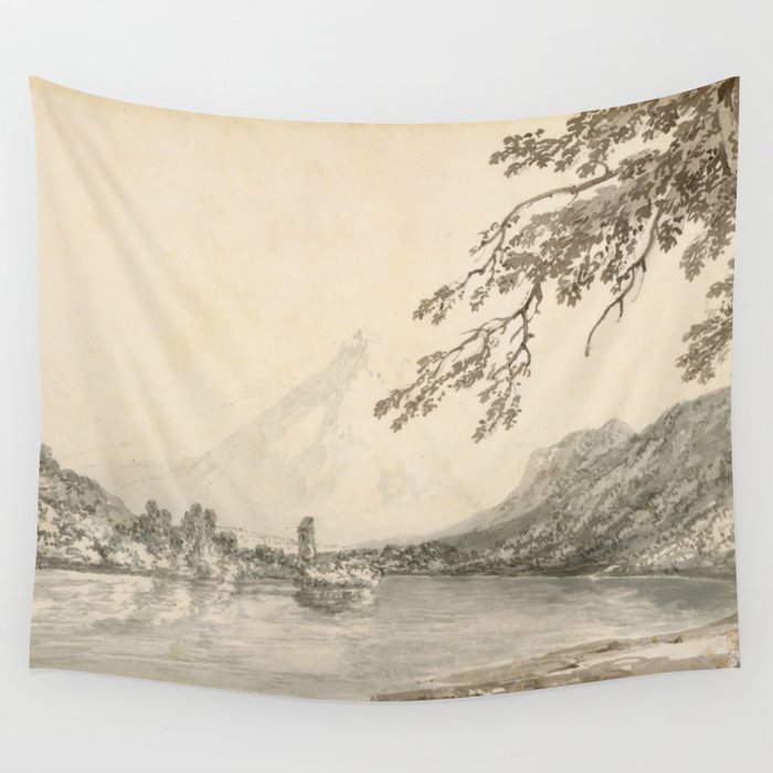 On the Aar between Unterseen and Lake of Brienz - 1797 Wall Tapestry