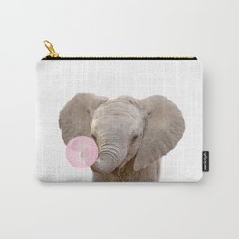 Baby Elephant Blowing Bubble Gum by Zouzounio Art Carry-All Pouch