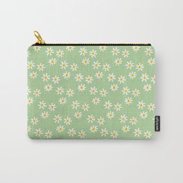 daisy patterned Carry-All Pouch | Graphicdesign, Plant, Floral, Doodle, Daisy, Nature, Cute, Daisypattern, Garden, Painted 