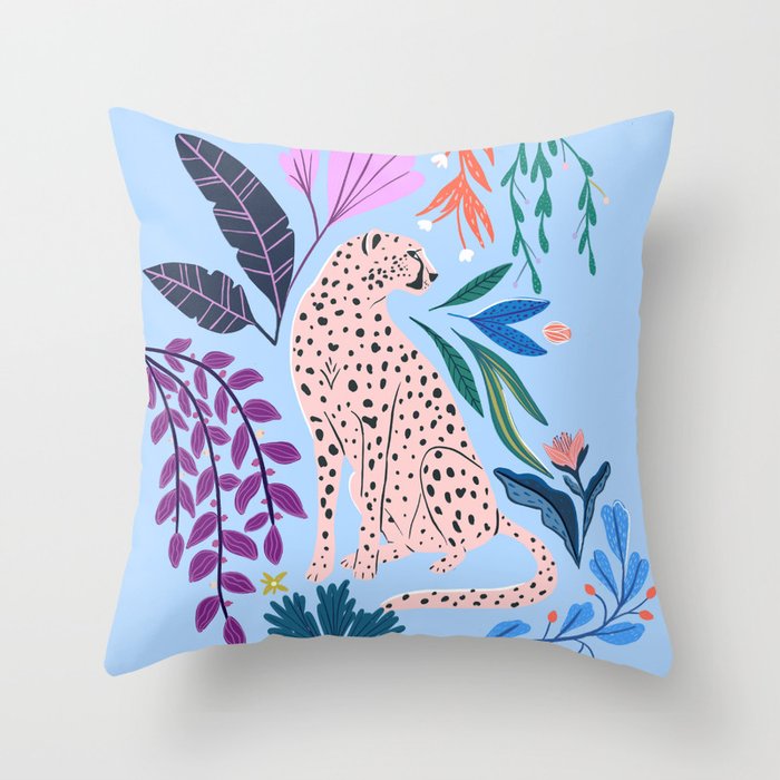 Blush and hotsell blue throw pillows