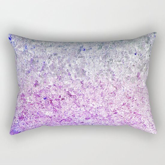 Frozen, close up photograph of snow and ice Rectangular Pillow