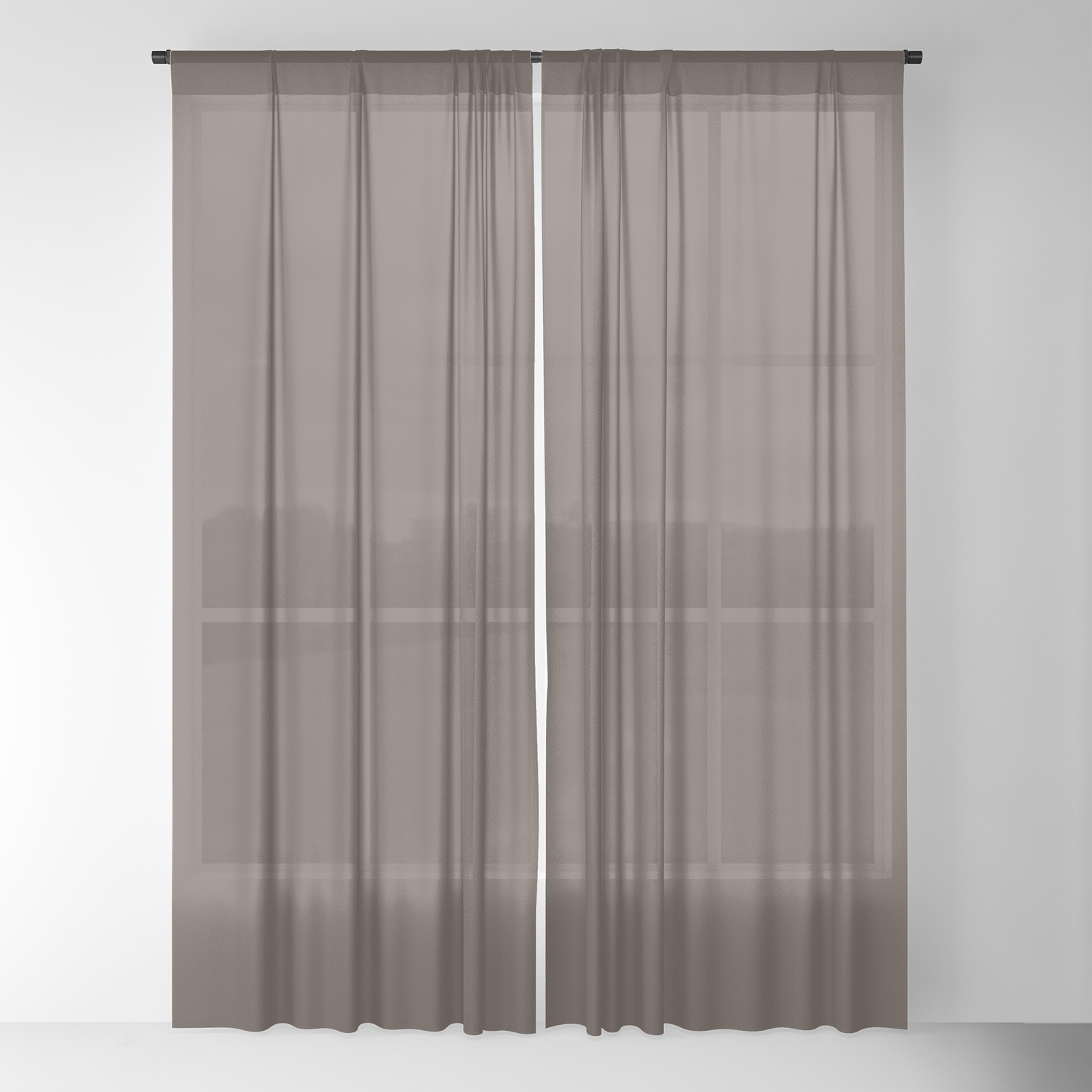 Milk Chocolate Brown Solid Color Pairs With Farrow And Ball London Clay Sheer Curtain By Simplysolids Society6