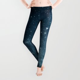 Backgrounds night sky with stars and moon and clouds Leggings