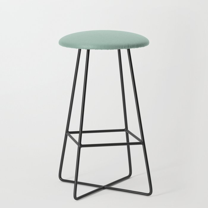 Lichen solid color. Celadon green moody modern abstract plain pattern Bar Stool