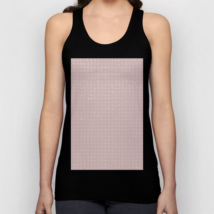 Hand Drawn Dots on Dusty Rose Tank Top by Design by B | Society6