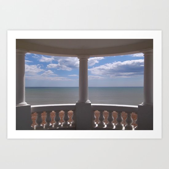 Sea View from a Small Pavilion Art Print