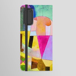 Black Columns in a Landscape Painting  by Paul Klee Bauhaus  Android Wallet Case