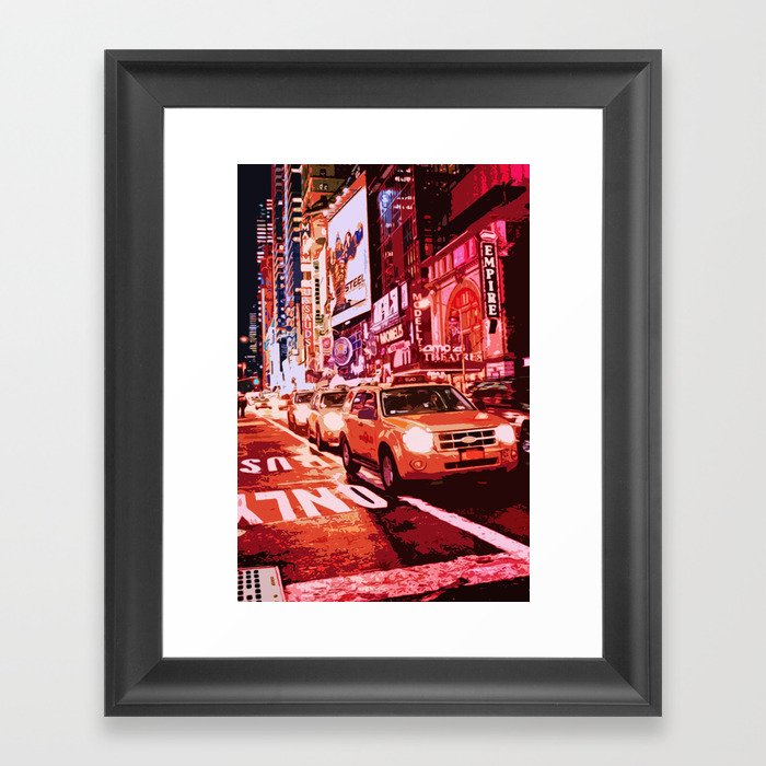 Glittering Light of New York City Framed Art Print by AM Fine Art