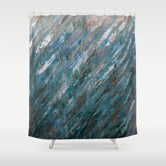 Brushed Aside Shower Curtain