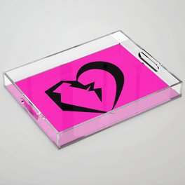 Hot Pink Heartbreak Acrylic Tray