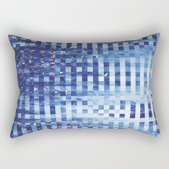 Nautical pixel abstract pattern Rectangular Pillow